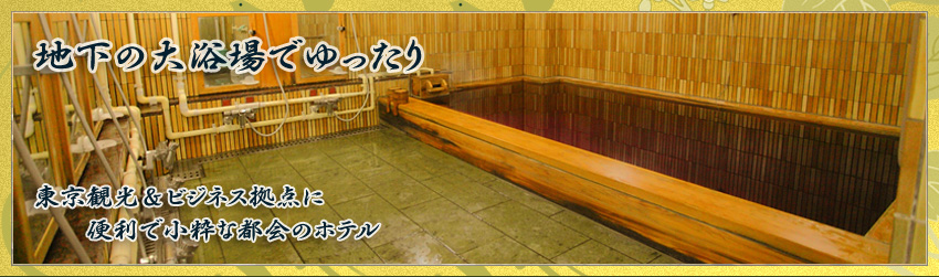 地下の大浴場でゆったり　東京観光&便利で小粋な都会のホテル